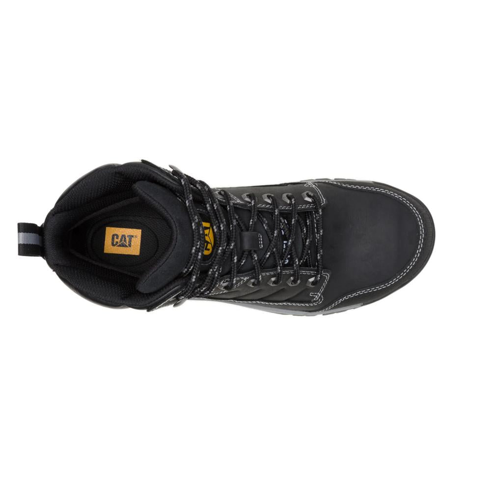 Caterpillar Men's Brickline Steel Toe Boot Black - Top View