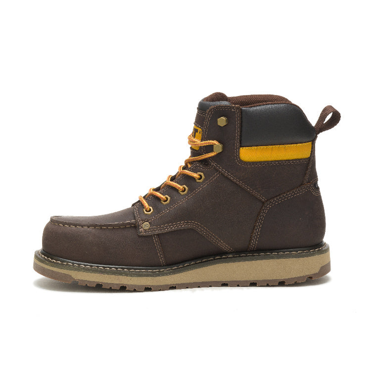 Caterpillar Calibrate Steel-Toe Work Boot Dark Brown P91418 Side Image