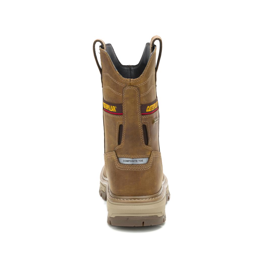 Caterpillar Colorado Equip Wellington Waterproof Comp-Toe Pull On Boot Pyramid P91755 Heel Image