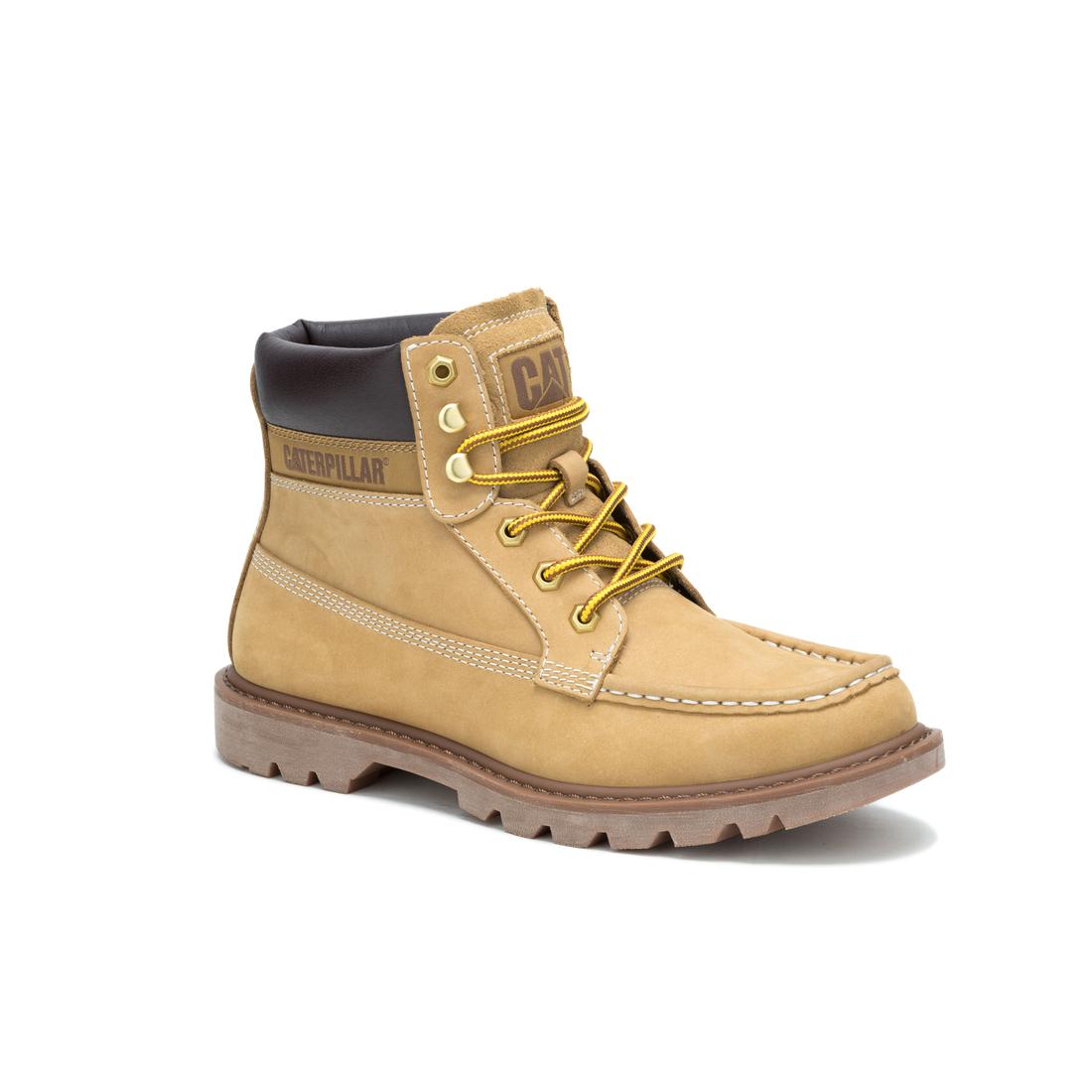 Caterpillar Colorado Moc Toe Soft-Toe Boots Honey Reset P726065 Medial Image