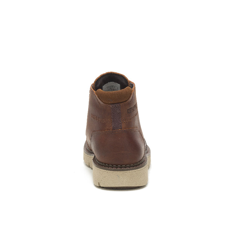 Caterpillar Covert Soft-Toe Waterproof Mid Boot Leather Brown P725465 Heel Image