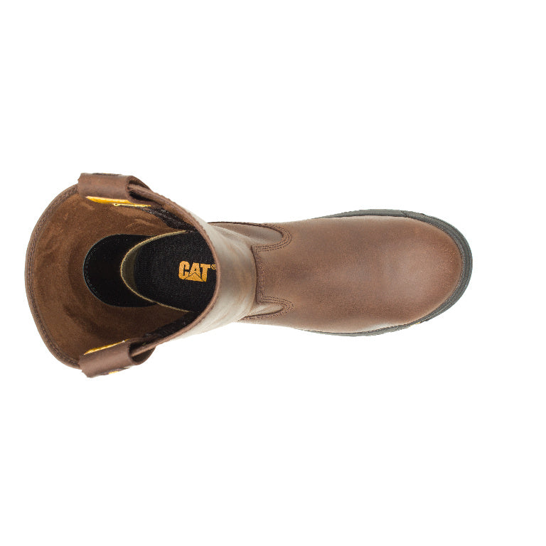 Caterpillar Drawbar Steel-Toe Pull On Work Boot Brown P91155 Front Image
