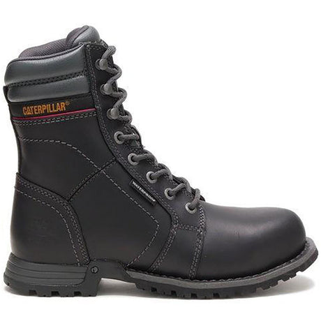Caterpillar Echo Women’s Steel-Toe Waterproof Work Boot Black Profile View