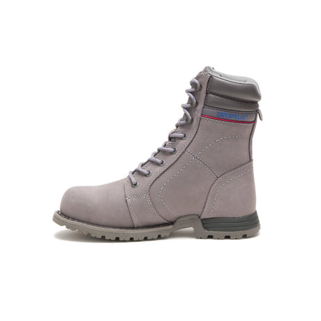 Caterpillar Echo Women’s Steel-Toe Waterproof Work Boot Frost Grey P90565 Heel Image