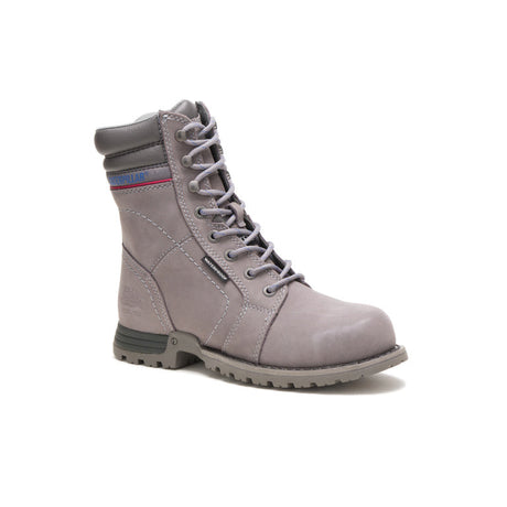Caterpillar Echo Women’s Steel-Toe Waterproof Work Boot Frost Grey P90565 Medial Image