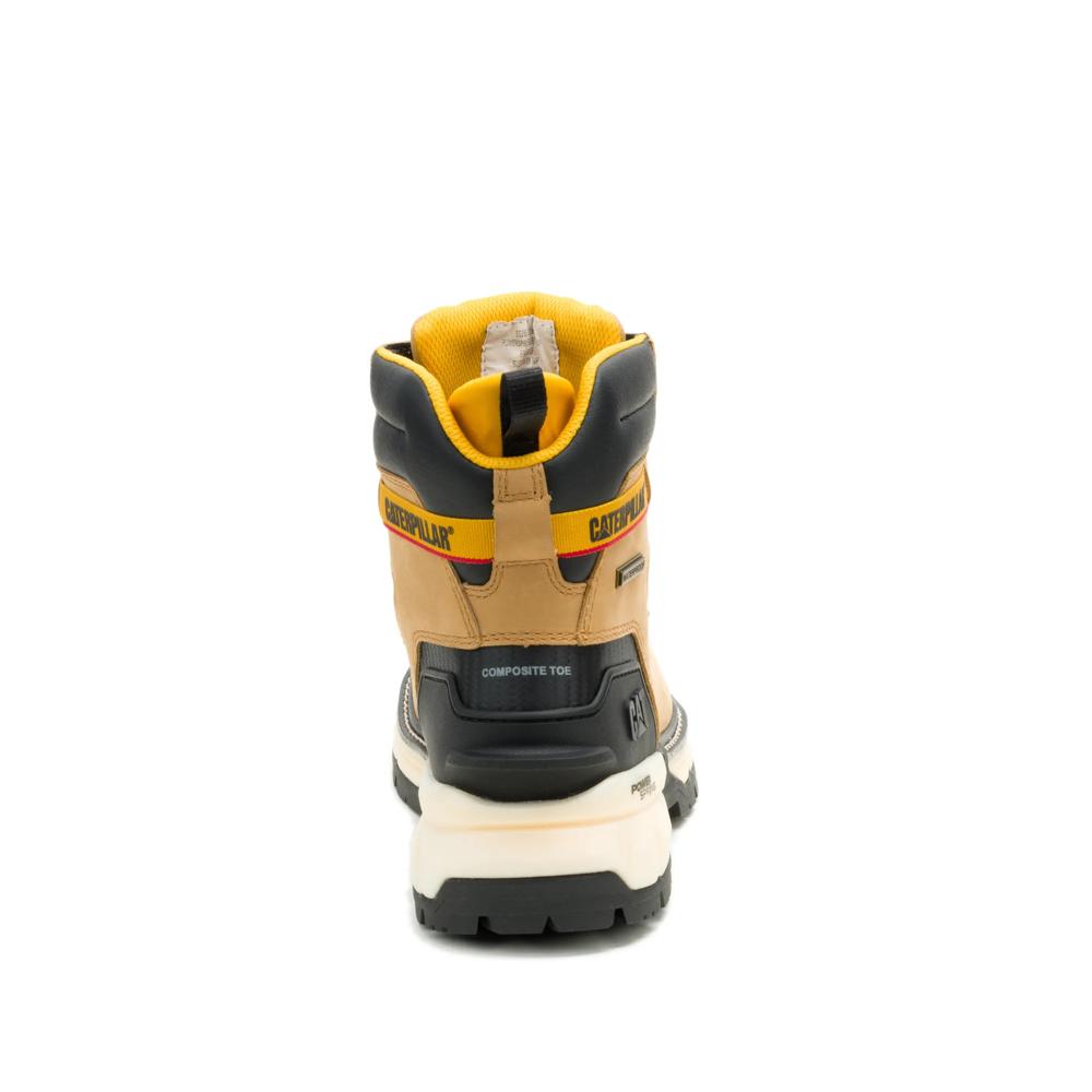 Caterpillar Men's Excavator PowerSpring 6-Inch Composite Toe Boot Honey - Heel View