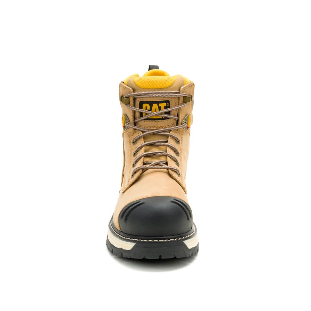 Caterpillar Men's Excavator PowerSpring 6-Inch Composite Toe Boot Honey - Front View