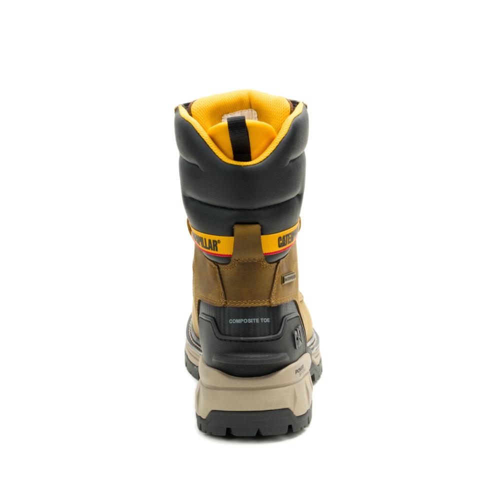 Caterpillar Men's Excavator PowerSpring 8-Inch Composite Toe Boot Pyramid - Heel View