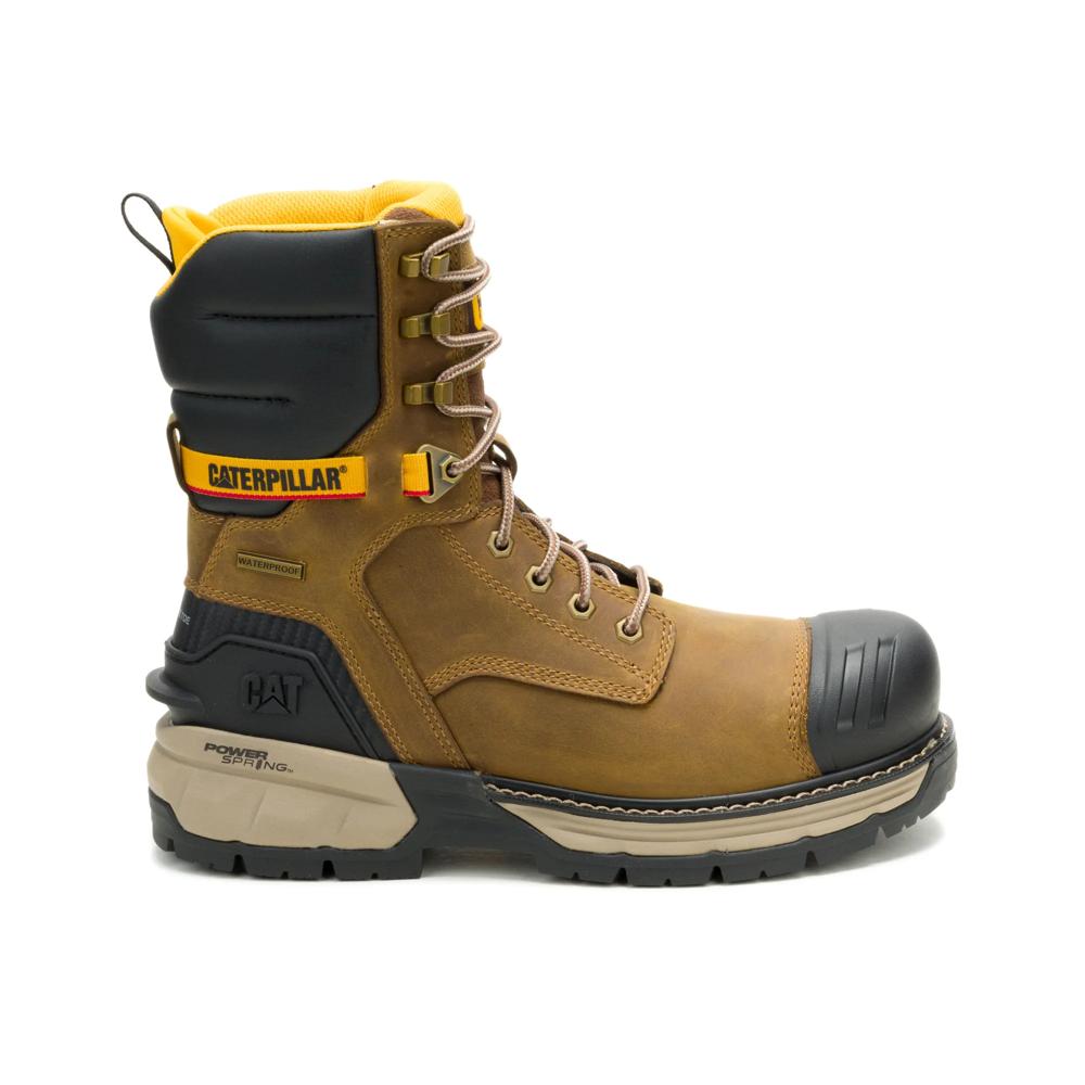Caterpillar Men's Excavator PowerSpring 8-Inch Composite Toe Boot Pyramid - Lateral View