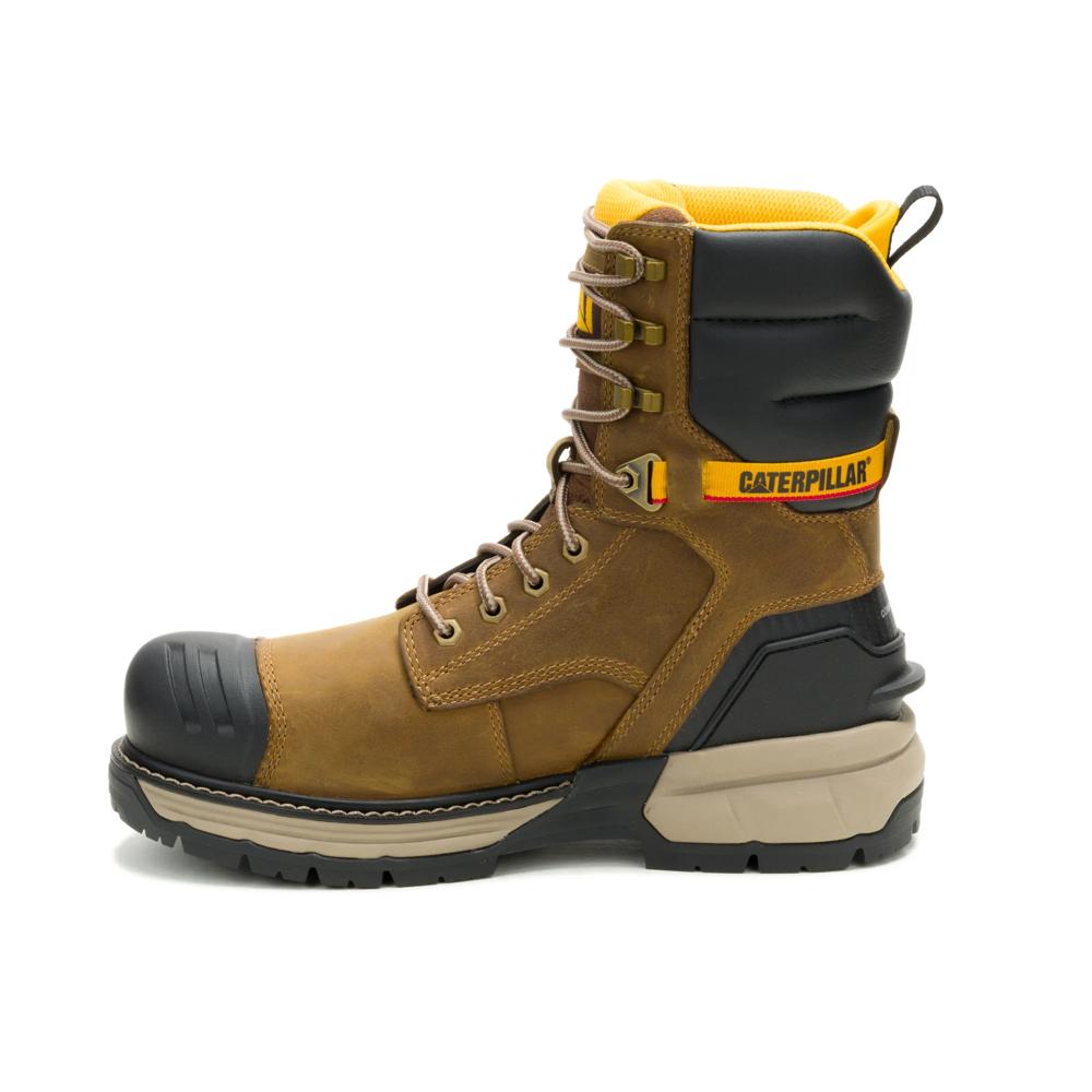 Caterpillar Men's Excavator PowerSpring 8-Inch Composite Toe Boot Pyramid - Medial View