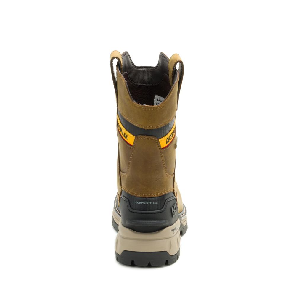 Caterpillar Men's Excavator PowerSpring Wellington Composite Toe Boot Pyramid - Heel View