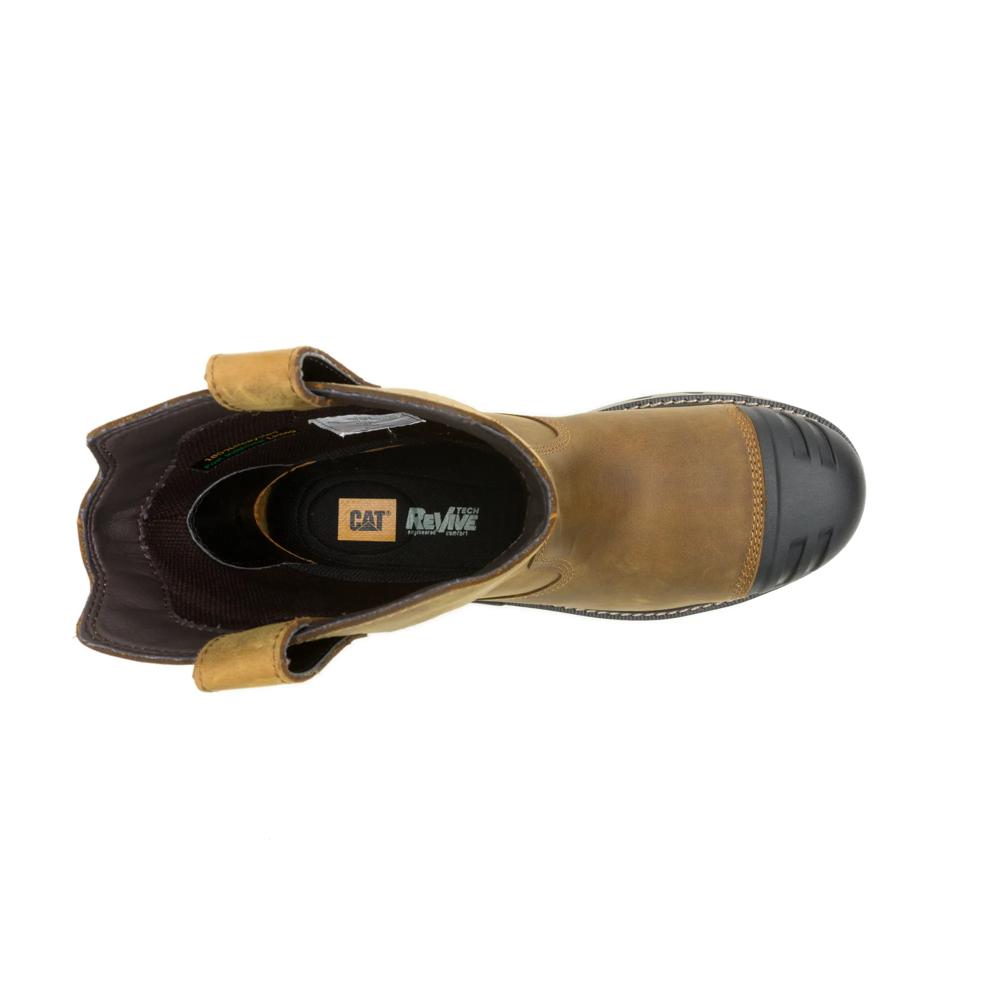 Caterpillar Men's Excavator PowerSpring Wellington Composite Toe Boot Pyramid - Top View