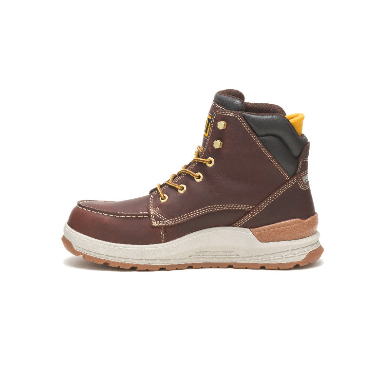 Caterpillar Impact Composite-Toe Waterproof Work Boot Red Brown P91402 Image View