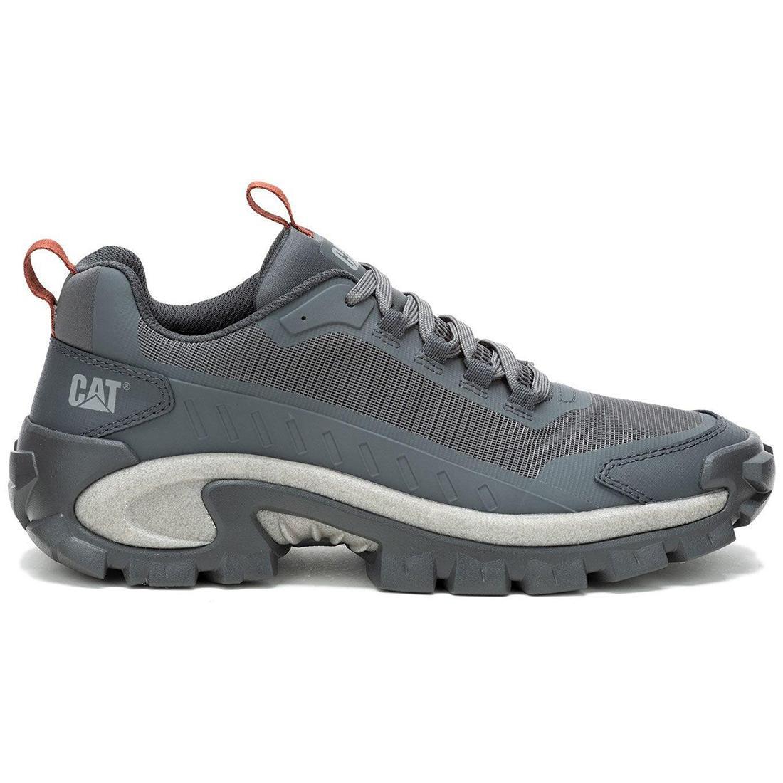Caterpillar Intruder Lightning Mesh Soft-Toe Shoe Gray/Blue Profile View