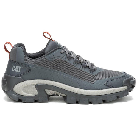 Caterpillar Intruder Lightning Mesh Soft-Toe Shoe Gray/Blue Profile View