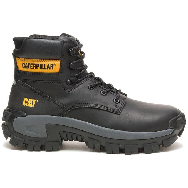 Caterpillar Invader Hi Steel-Toe Work Boot Black Profile View
