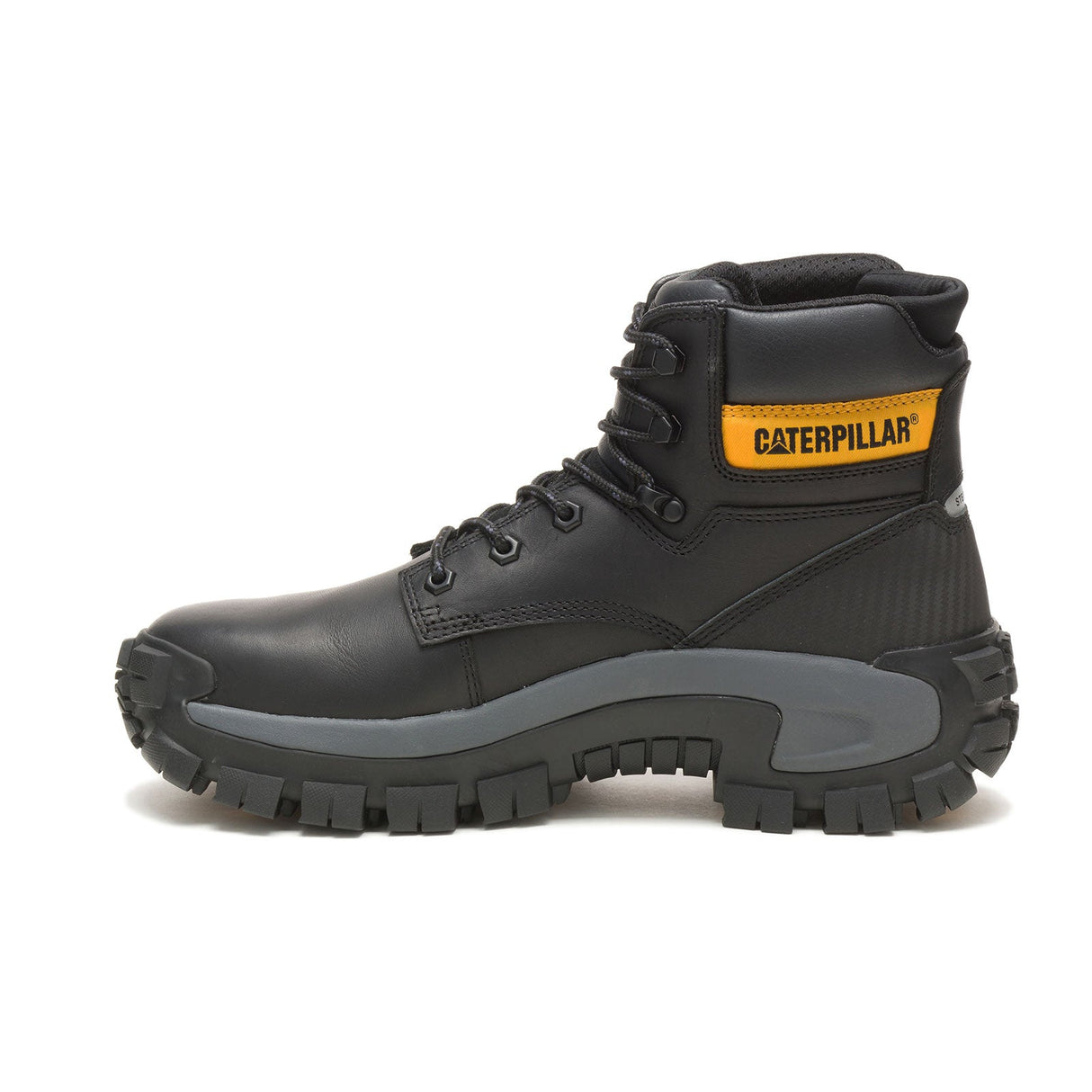 Caterpillar Invader Hi Steel-Toe Work Boot Black P91287 Side Image