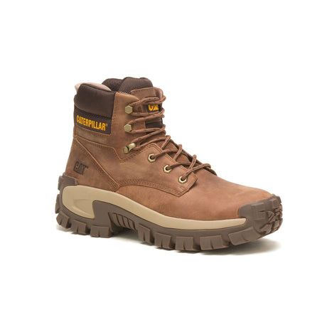 Caterpillar Invader Hi Steel-Toe Work Boot Brown P91596 Medial Image