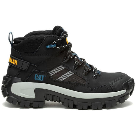 Caterpillar Invader Mid Vent Composite-Toe Work Boot Black Profile View