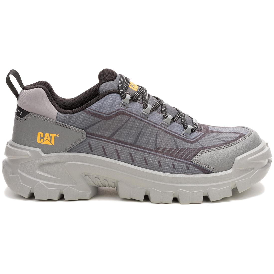 Caterpillar Invader Sport Lo Mesh Composite-Toe Shoes Gargoyle Profile View