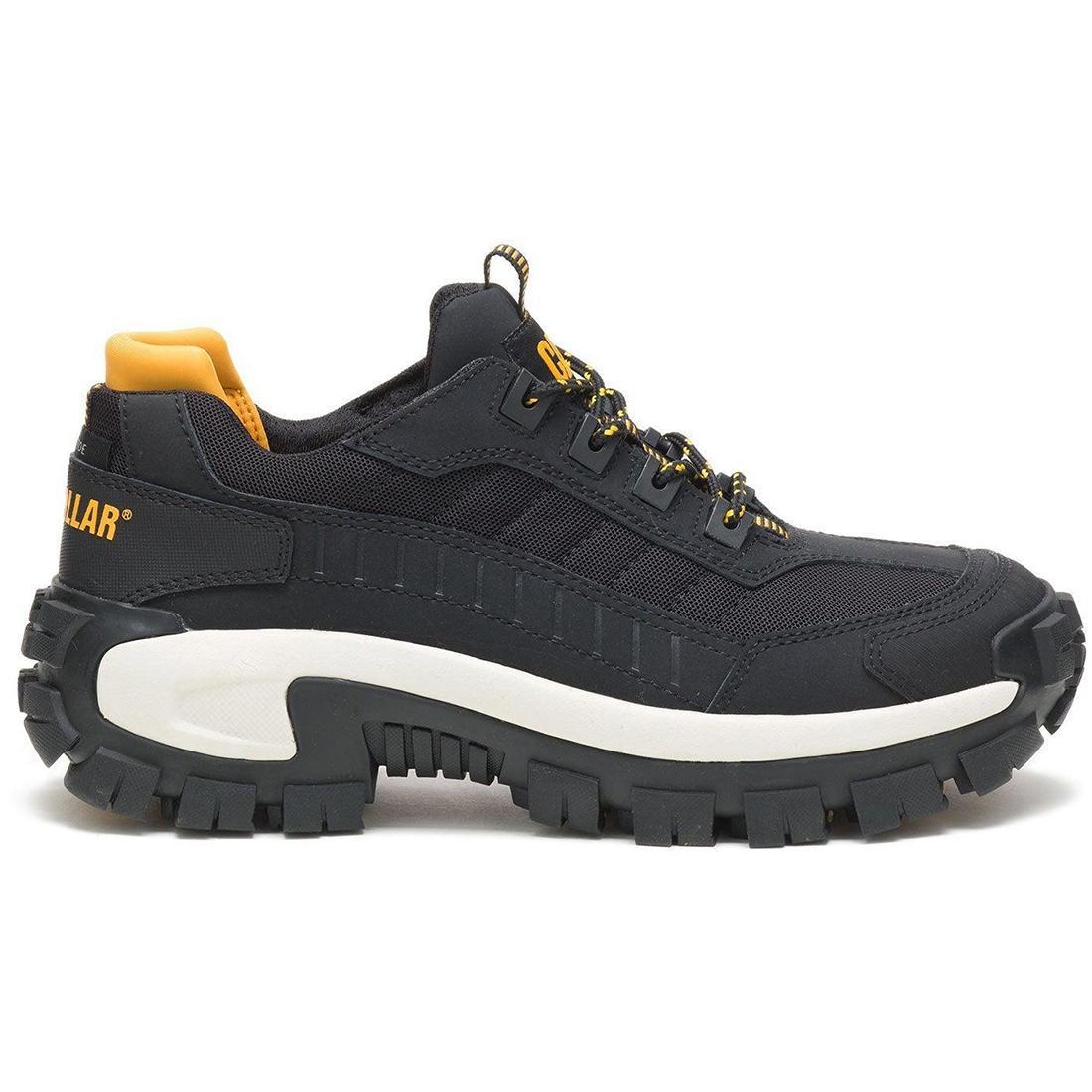 Caterpillar Invader Steel-Toe Work Shoe Black/White Profile View