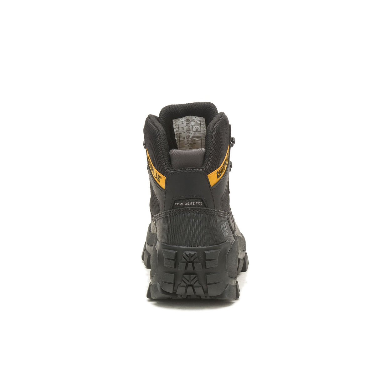 Caterpillar Invader Composite-Toe Waterproof Hiker Work Boot Black P91542 Heel Image