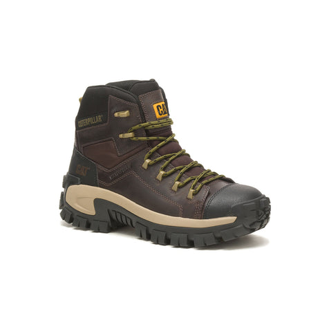 Caterpillar Invader Composite-Toe Waterproof Hiker Work Boot Brown P91541 Medial Image