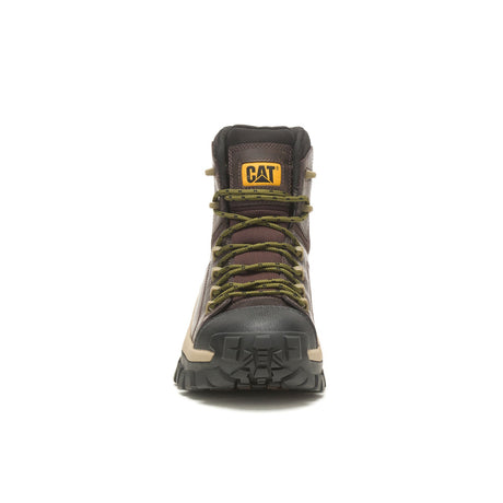 Caterpillar Invader Composite-Toe Waterproof Hiker Work Boot Brown P91541 Front Image