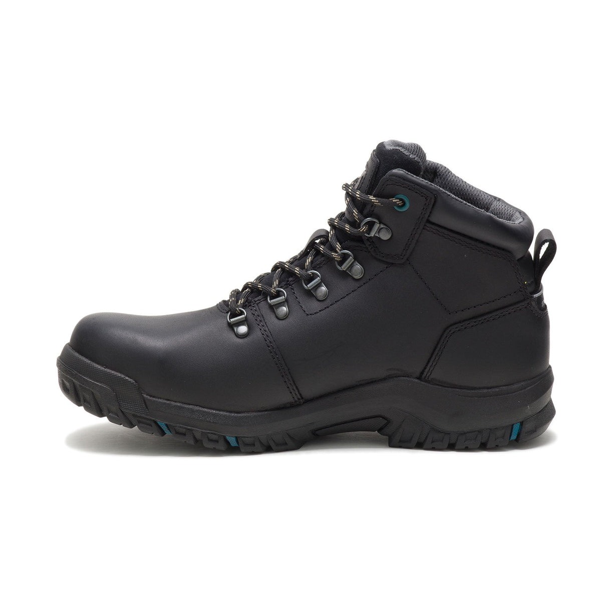 Caterpillar Mae Women’s Steel-Toe Waterproof Work Boot Black P91022 Side Image