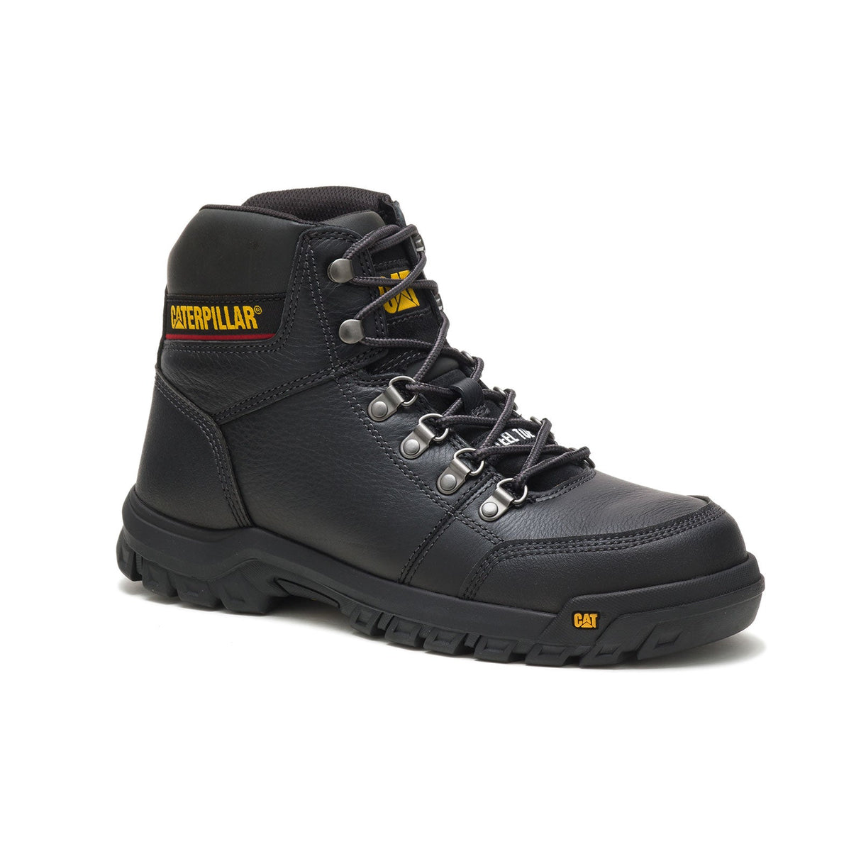 Caterpillar Outline Steel-Toe Work Boot Black P90800 Medial Image