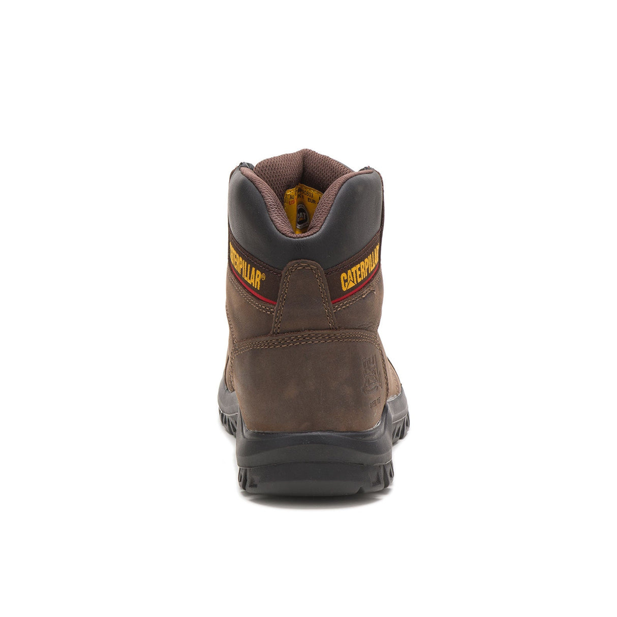 Caterpillar Outline Steel-Toe Work Boot Brown P90803 Heel Image