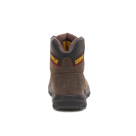 Caterpillar Outline Steel-Toe Work Boot Brown P90803 Heel Image