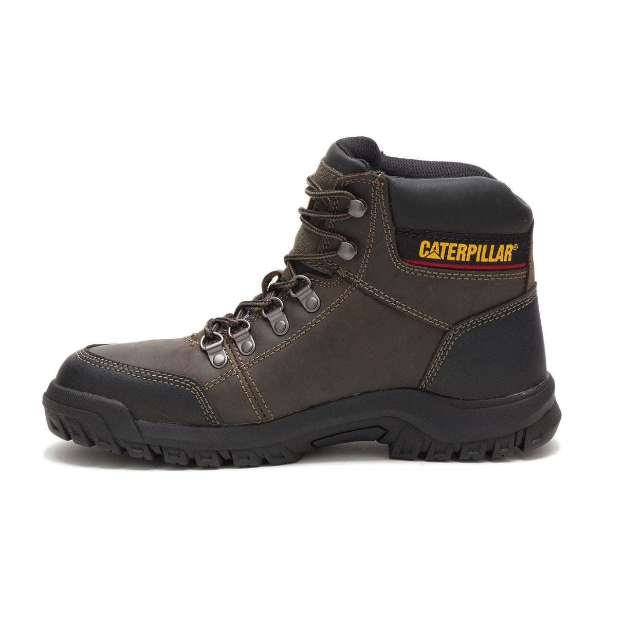 Caterpillar Outline Steel-Toe Work Boot Brown/Black P90802 Side Image