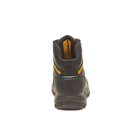 Caterpillar Resorption Composite-Toe Waterproof Work Boot Black P90976 Heel Image
