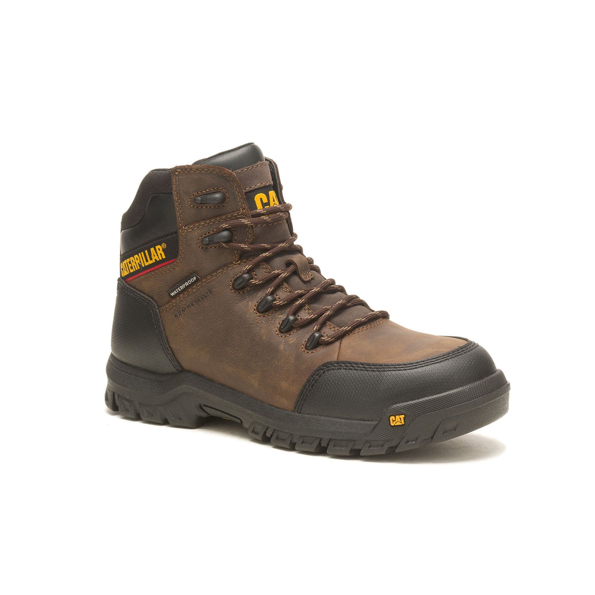 Caterpillar Resorption Composite-Toe Waterproof Work Boot Seal Brown P90977 Medial Image