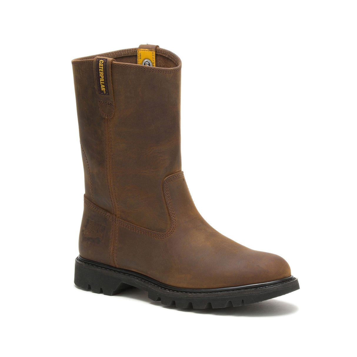 Caterpillar Revolver Soft-Toe Pull On Work Boot Dark Brown P72191 Medial Image