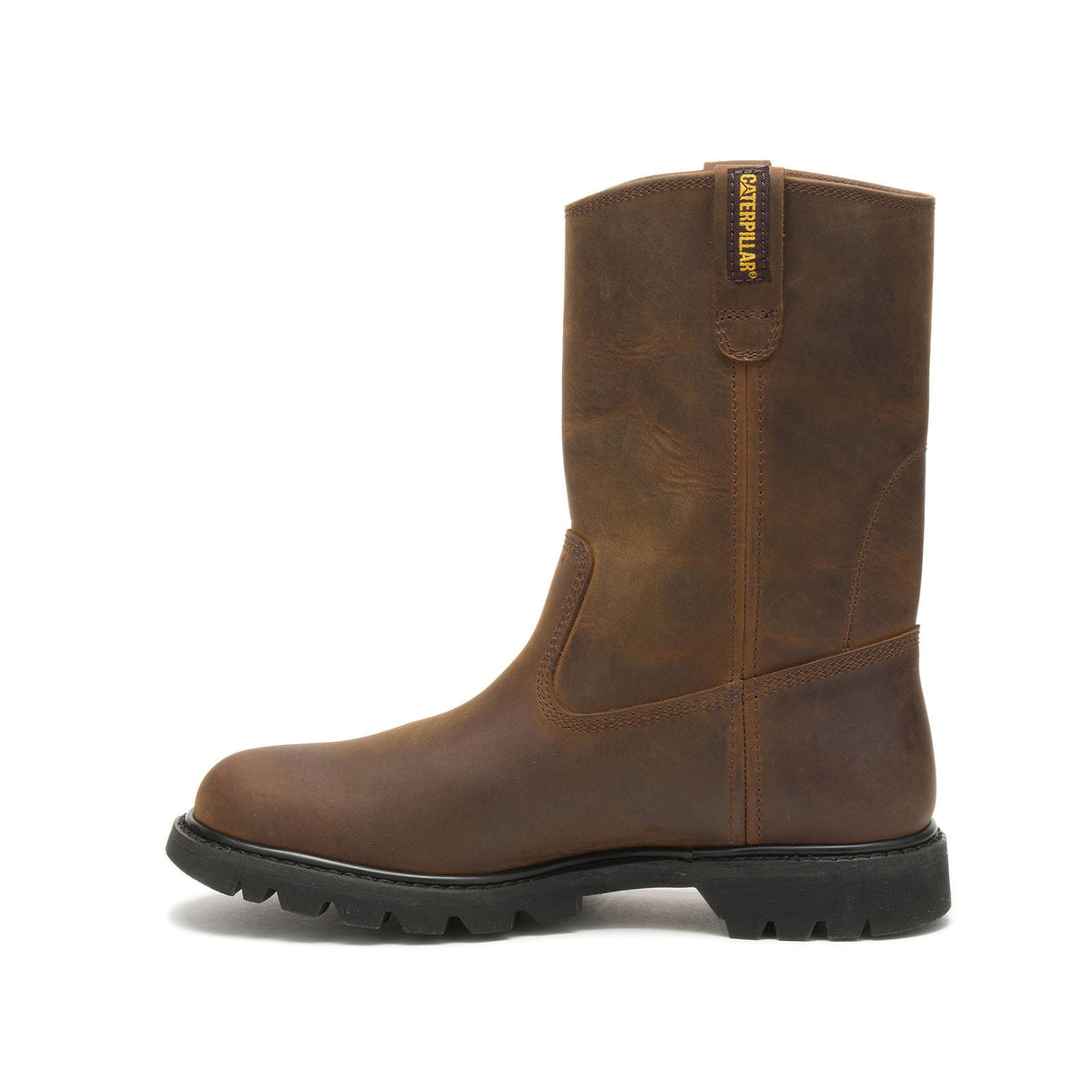 Caterpillar Revolver Soft-Toe Pull On Work Boot Dark Brown P72191 Side Image