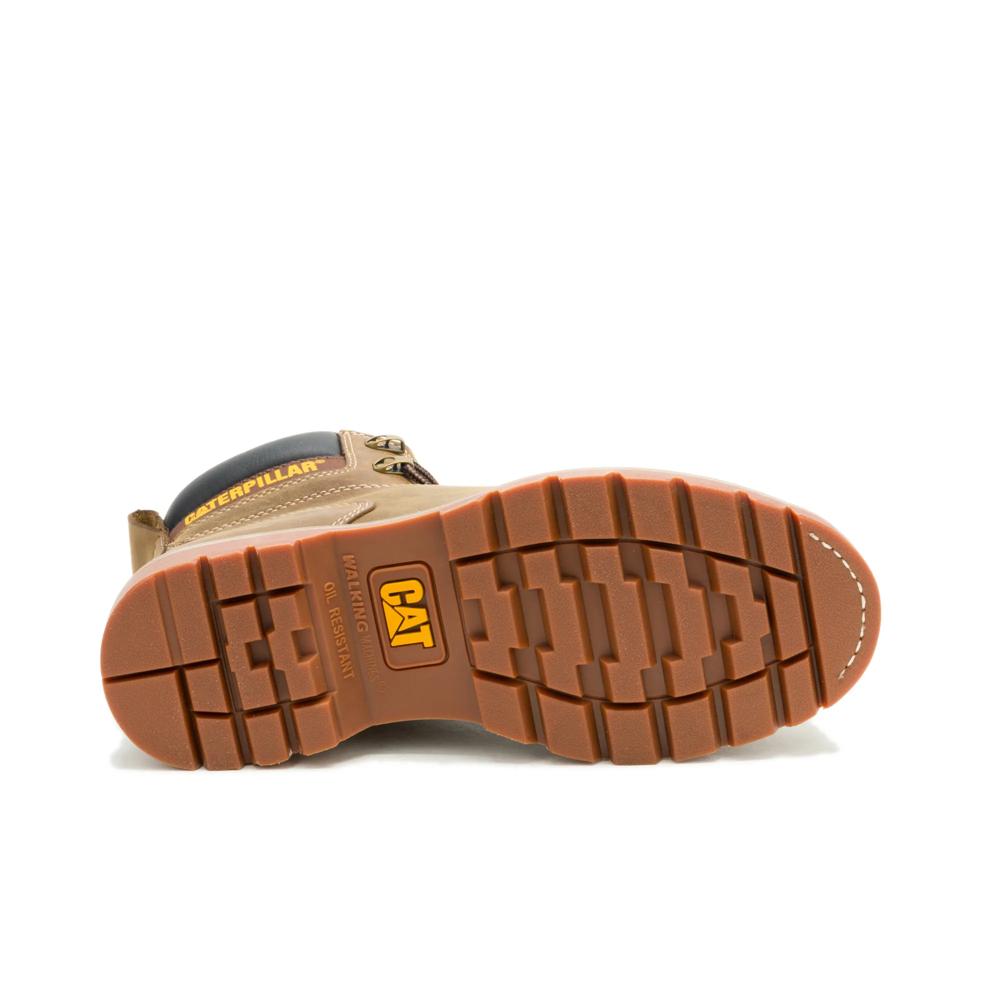 Caterpillar Men's Second Shift Grader Moc Toe Steel Toe Boot Dark Wheat - Outsole View