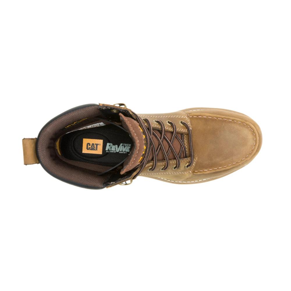 Caterpillar Men's Second Shift Grader Moc Toe Steel Toe Boot Dark Wheat - Top View