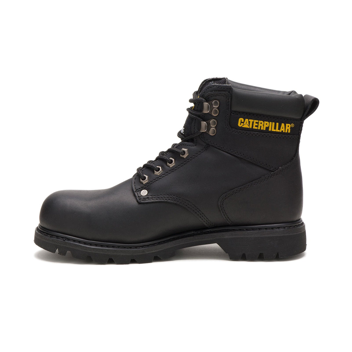 Caterpillar Second Shift Steel-Toe Work Boot Black P89135 Side Image