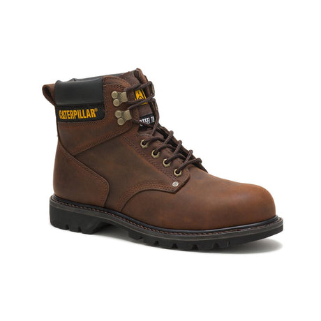 Caterpillar Second Shift Steel-Toe Work Boot Dark Brown P89586 Medial Image