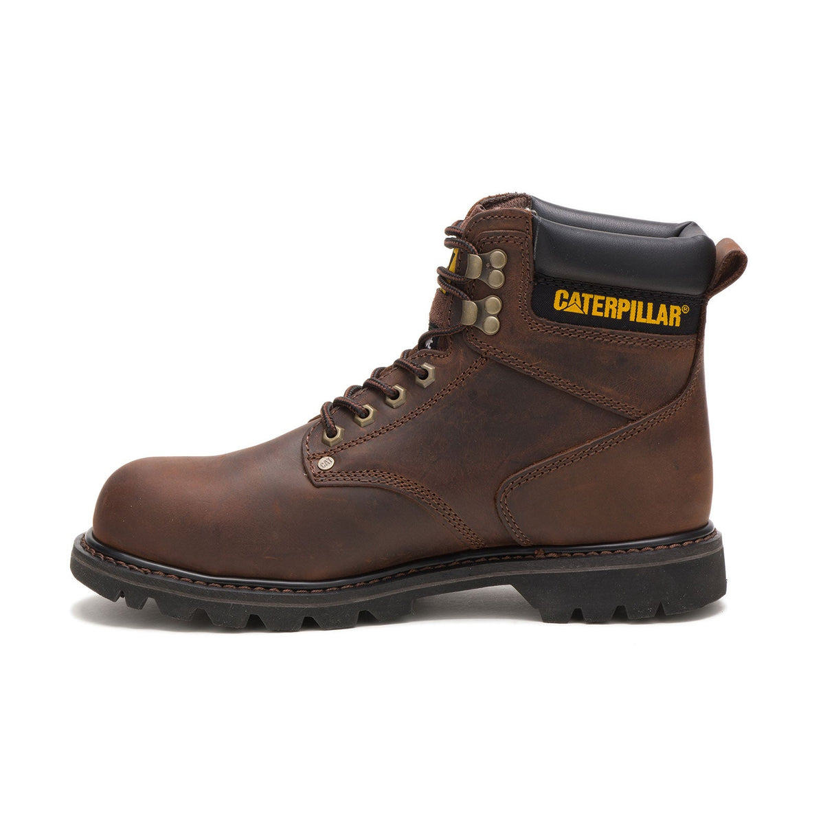 Caterpillar Second Shift Steel-Toe Work Boot Dark Brown P89586 Side Image