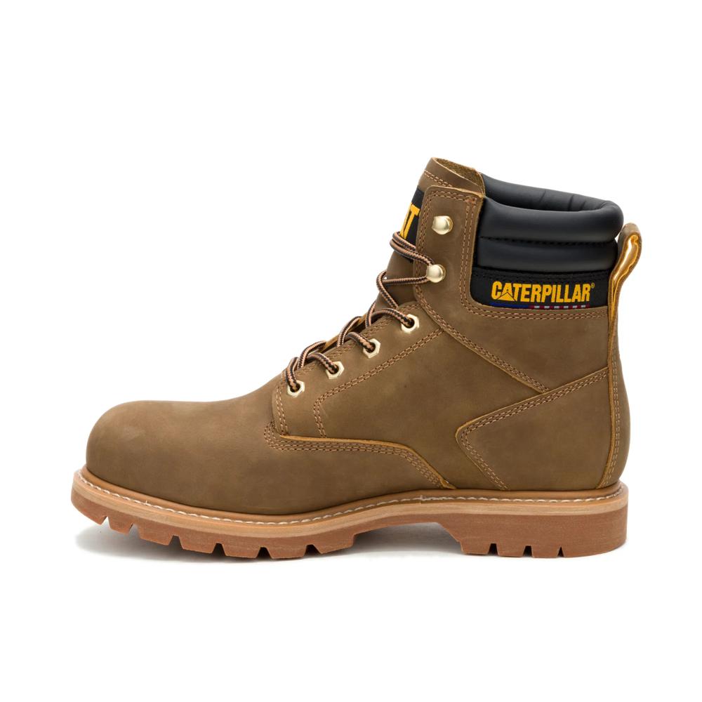 Caterpillar Men's Second Shift USA 6-Inch Steel Toe Boot Pyramid - Medial View