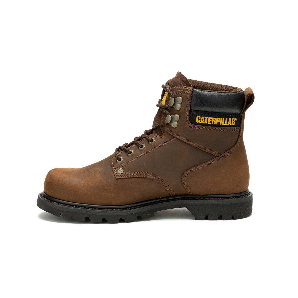 Caterpillar Second Shift Soft-Toe Waterproof Work Boot Dark Brown P51086 Side Image