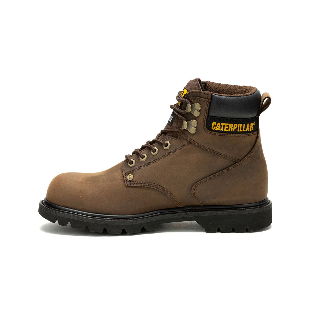 Caterpillar Second Shift Steel-Toe Waterproof Work Boot Dark Brown P91660 Side Image