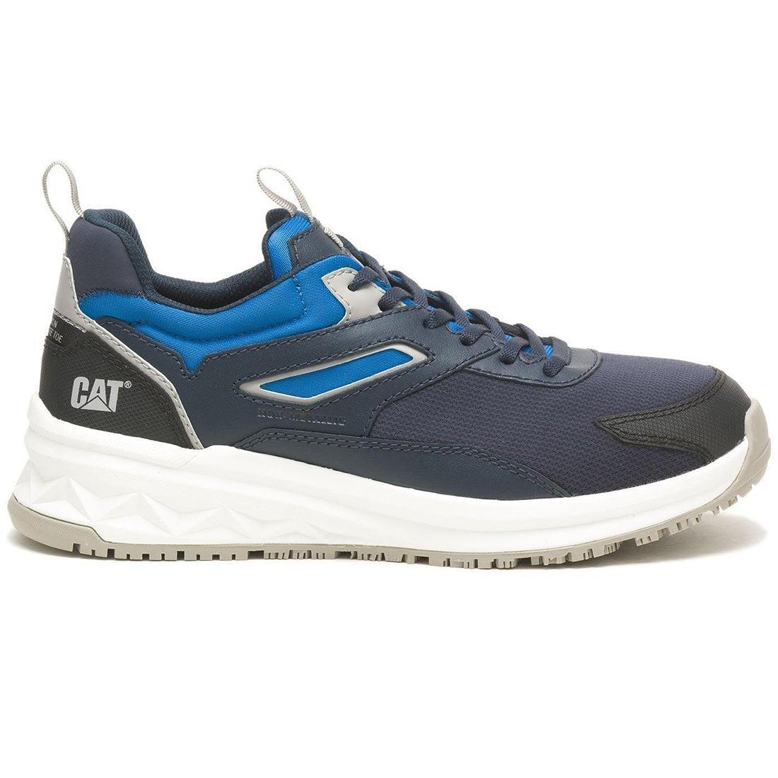 Caterpillar Streamline Runner Composite-Toe Work Shoe Navy Profile View