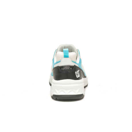 Caterpillar Streamline Runner Women’s Composite-Toe Work Shoe White/Blue P91600 Heel Image