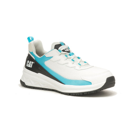 Caterpillar Streamline Runner Women’s Composite-Toe Work Shoe White/Blue P91600 Medial Image