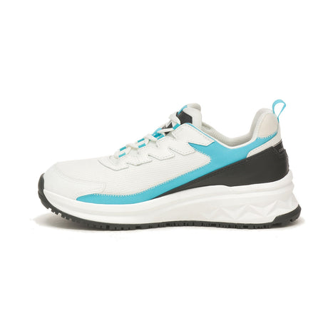 Caterpillar Streamline Runner Women’s Composite-Toe Work Shoe White/Blue P91600 Side Image