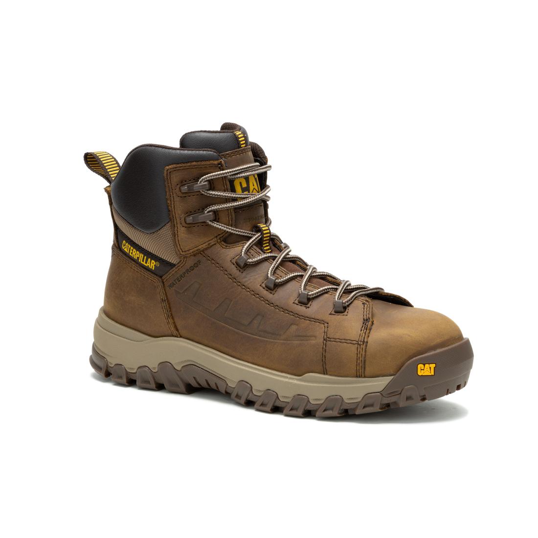 Caterpillar Threshold Rebound Waterproof Composite-Toe Boots Pyramid P91699 Medial Image